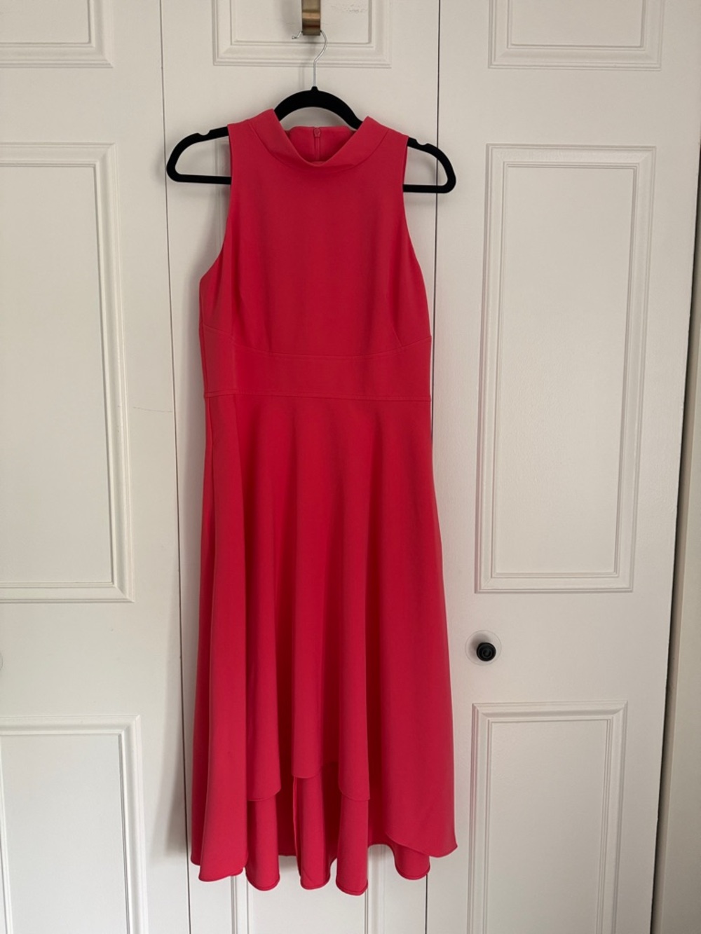 Vince Camuto Sleeveless High-Low Dress in coral pink